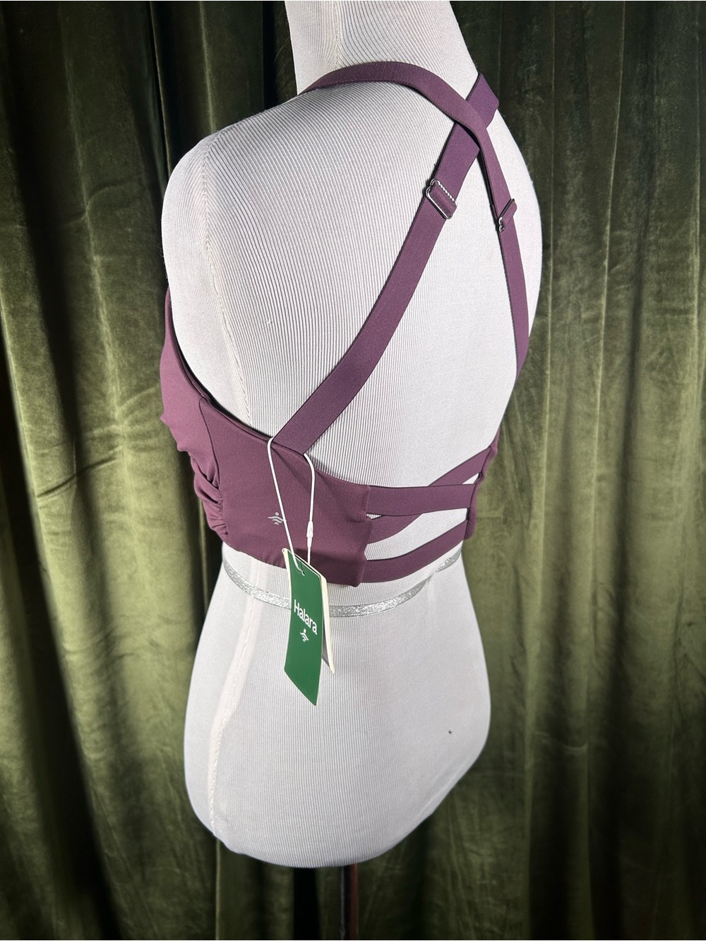 NWT Halara SoftlyZero Crossover Wrap Sports Bra Purple S - Picture 3 of 6